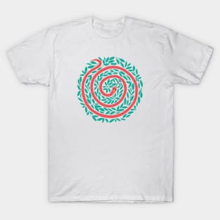 Spiral Snake pink T-Shirt